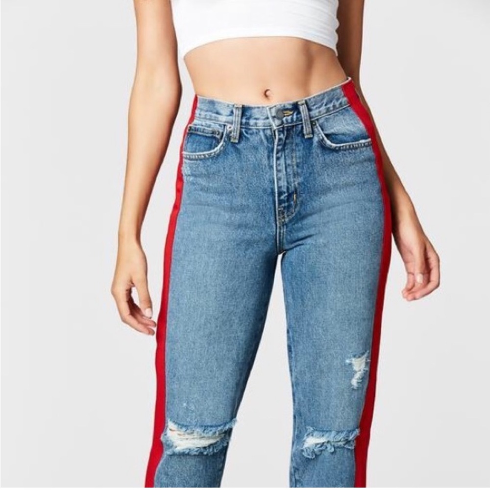 Carmar jeans with red sides